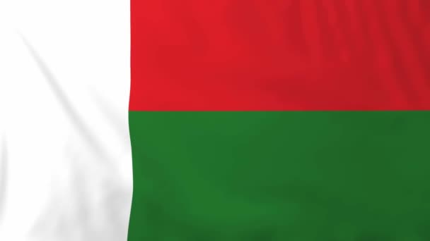 Bandeira de Madagascar — Vídeo de Stock