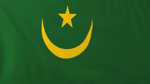 Bandeira de mauritania — Vídeo de Stock