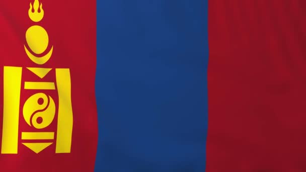 Bandera de Mongolia — Vídeos de Stock