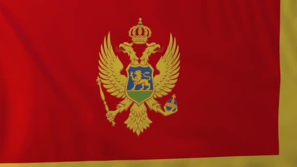Bandera de montenegro — Vídeo de stock