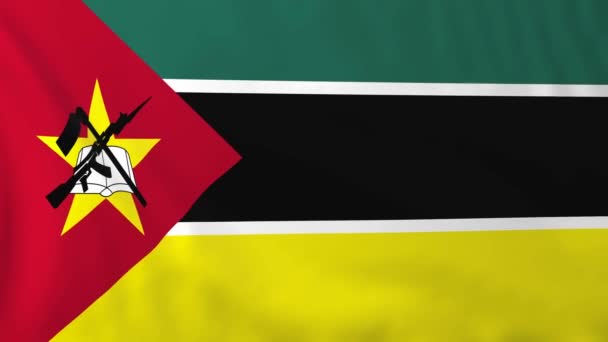 莫桑比克的旗子 — 图库视频影像