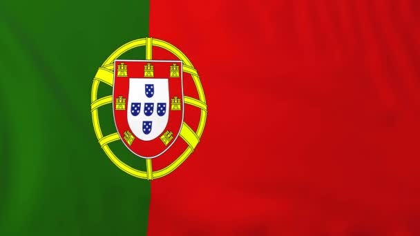 Флаг Португалии — стоковое видео