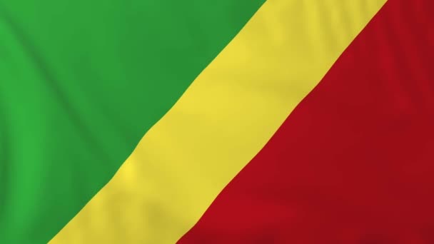 Flag of Republic of Congo — Stock Video