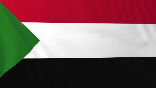 Bandera de sudan — Vídeo de stock