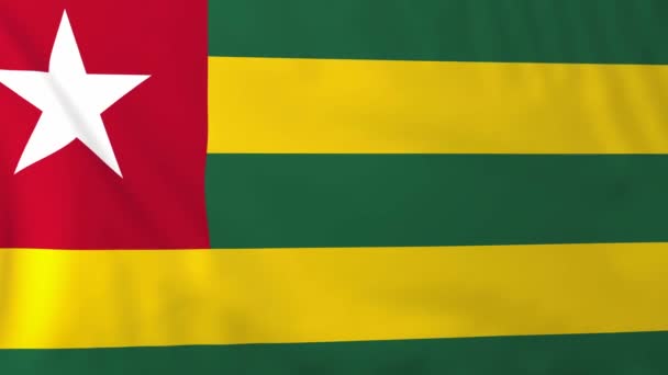 Bandera de togo — Vídeos de Stock