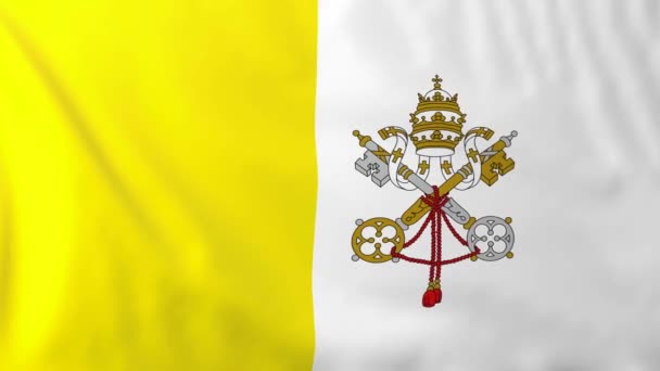 Vlag van Vaticaanstad — Stockvideo