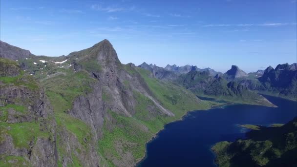 Lofoten-szigetek norvégiai légi — Stock videók