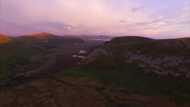 Valle en las islas Vestalen, vista aérea — Vídeos de Stock