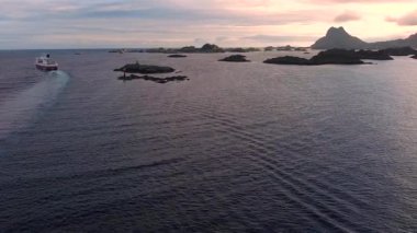 Norveç sahil kovalayan büyük cruise ship