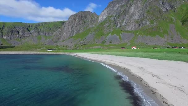 Strand på Lofoten, Norge — Stockvideo