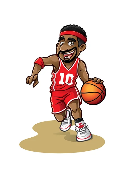 Jugador de baloncesto de dibujos animados — Vector de stock