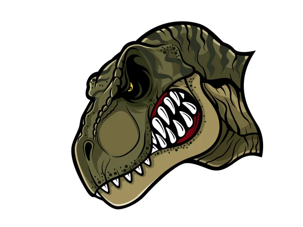 Boos hoofd van de T-Rex — Stockvector