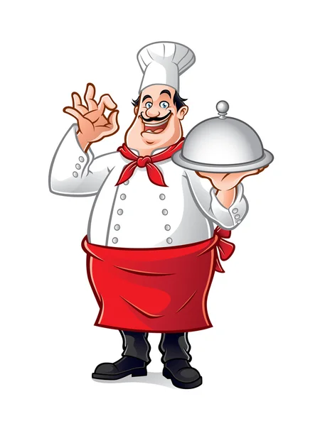 Grasso Chef — Vettoriale Stock
