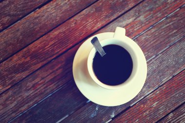 Kahve sabah fincan. Antika arka plan