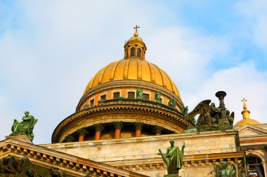 Kubbe Isaakiyevsky Katedrali, St Petersburg, Rusya.