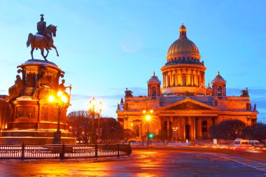 St. Petersburg. Russia.Night view.St. Isaac