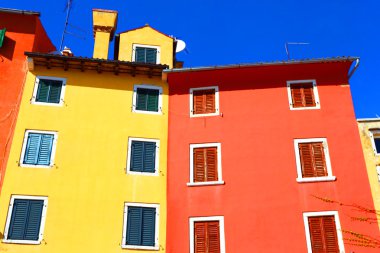 Rovinj.Croatia. eski geleneksel çeyrek.