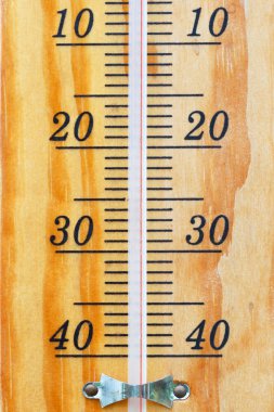 Termometre ölçek. Ölçüm ve hava tahmini.