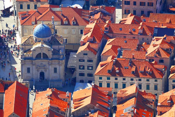 Dubrovnik, Croacia.Vista superior.Vista de la antigua fortaleza . — Foto de Stock