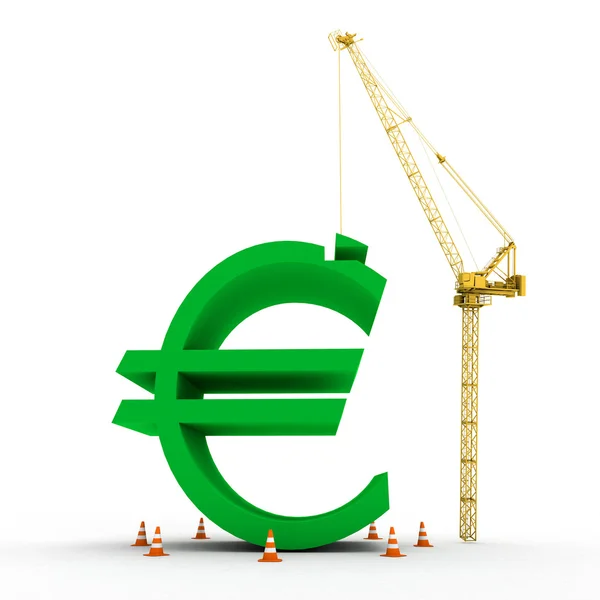 Making green Euro — Stock Photo, Image