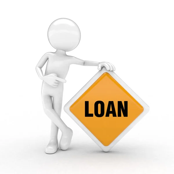 Loan text highlighted — Stock Photo, Image