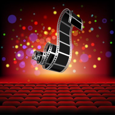 Kamera Film rulo üzerinde arka plan sinema salonu