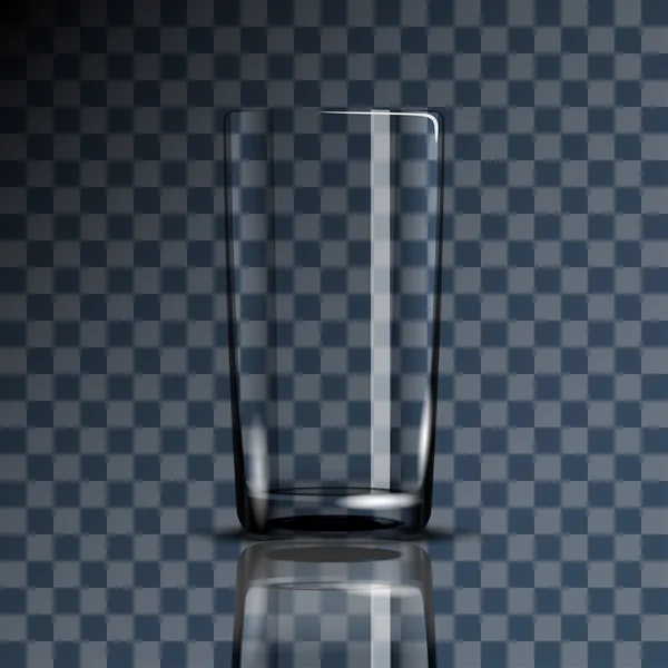 Verre à boire vide tasse sur fond transparent . — Image vectorielle