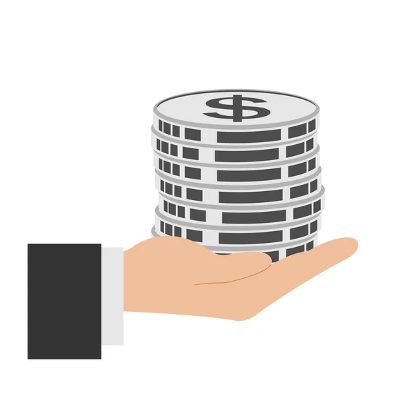 Business Icons. Money in Hand. — Stock Vector