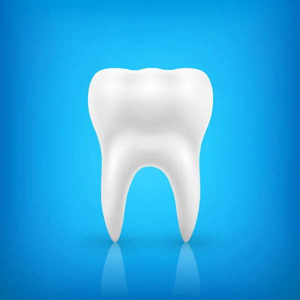 Здоровий Зуб Концепція Стоматологічного Огляду Здоров Зубів Гігієни Синьому — стоковий вектор