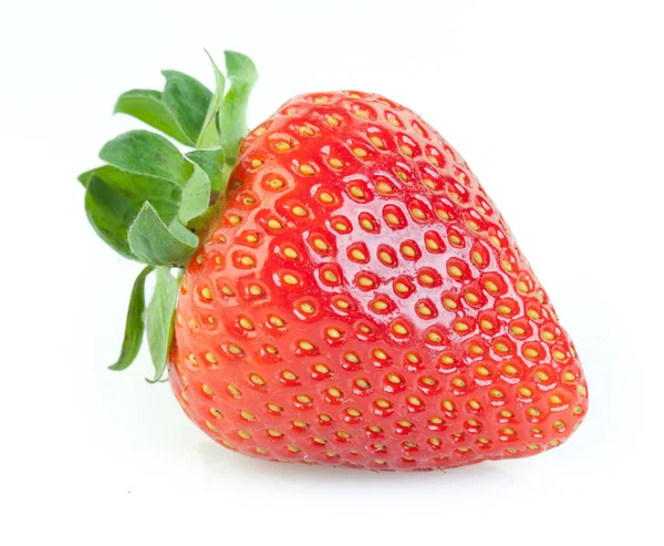 Ripe Strawberry White Background Close — Stock Photo, Image