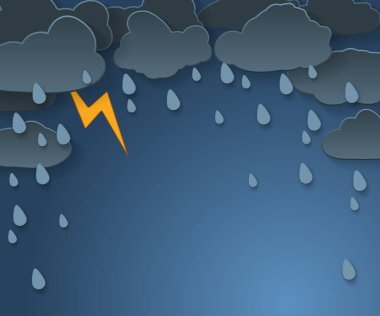 Bulutlar mavi zemin üzerine karikatür. Mesajlar, Banner, web tasarım Icons set. İllüstrasyon vektör