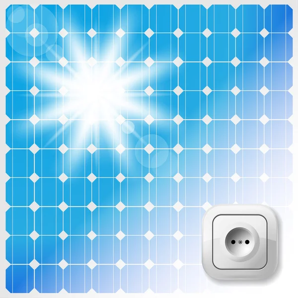 Panel solar — Vector de stock