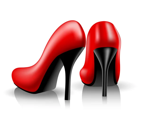 Zapatos femeninos rojos — Archivo Imágenes Vectoriales