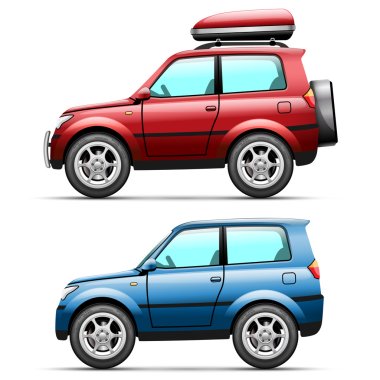 Car jeep on a white clipart