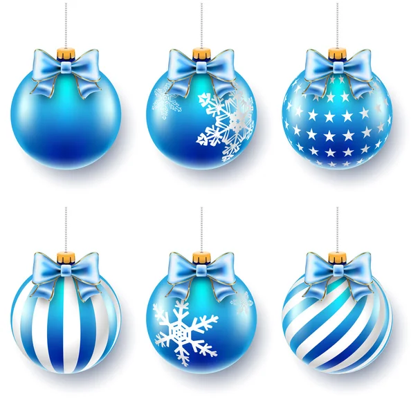 Christmas blue Balls — Stock Vector