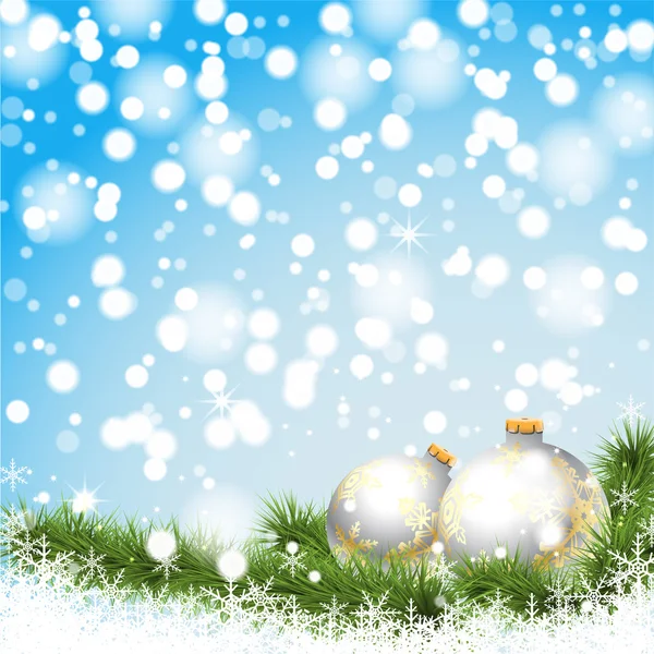 Palle bianche di Natale — Vettoriale Stock