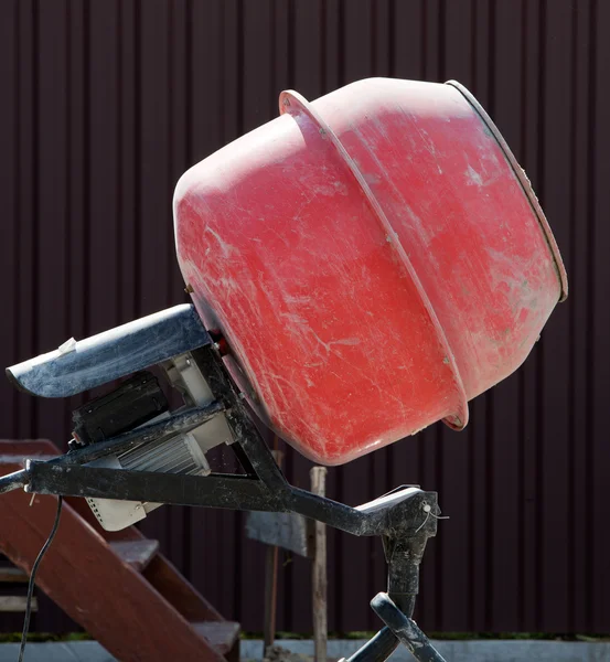 Orange Cement Mixer — Stock Photo, Image