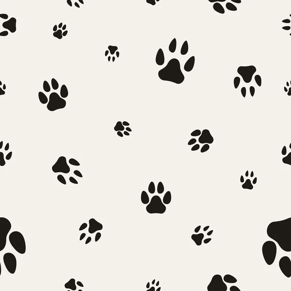 Animal Paw Print Isolated on White. — Stock Vector