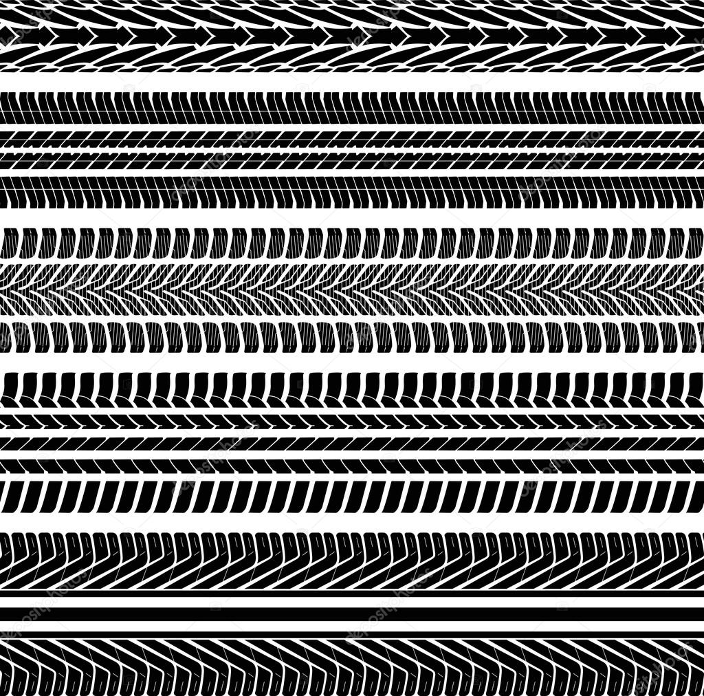 Seamless Pattern of Tire Track