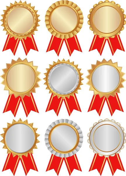 Medalhas de prêmio isoladas - ilustração vetorial —  Vetores de Stock