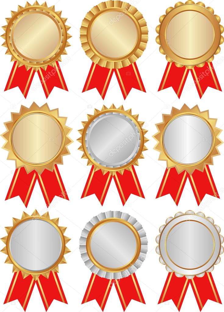 isolated award medals - vector illustration