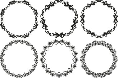 antika çerçeveleri - klip sanat illüstrasyon