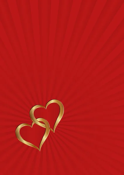 Valentines fondo con corazones - ilustración vectorial — Vector de stock