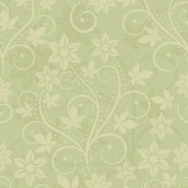 yeşil renkli çiçekli süslemeli