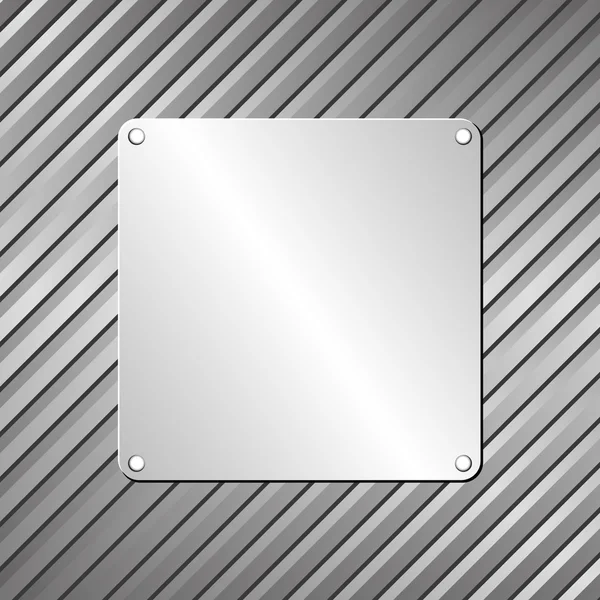 Placa de metal con espacio de copia — Vector de stock