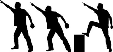 erkek - vektör çizim silueti    