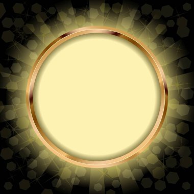 Parlayan altın çerçeveli koyu arkaplan