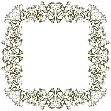 izole edilmiş çiçek çerçevesi - vektör çizimi