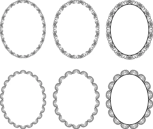 Ensemble Cadres Décoratifs Isolés — Image vectorielle