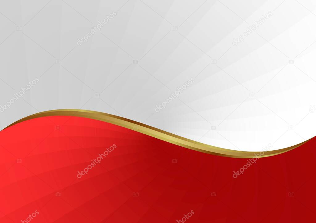white and red abstract wavy background